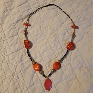 Necklace of Orange, Black, and Gold